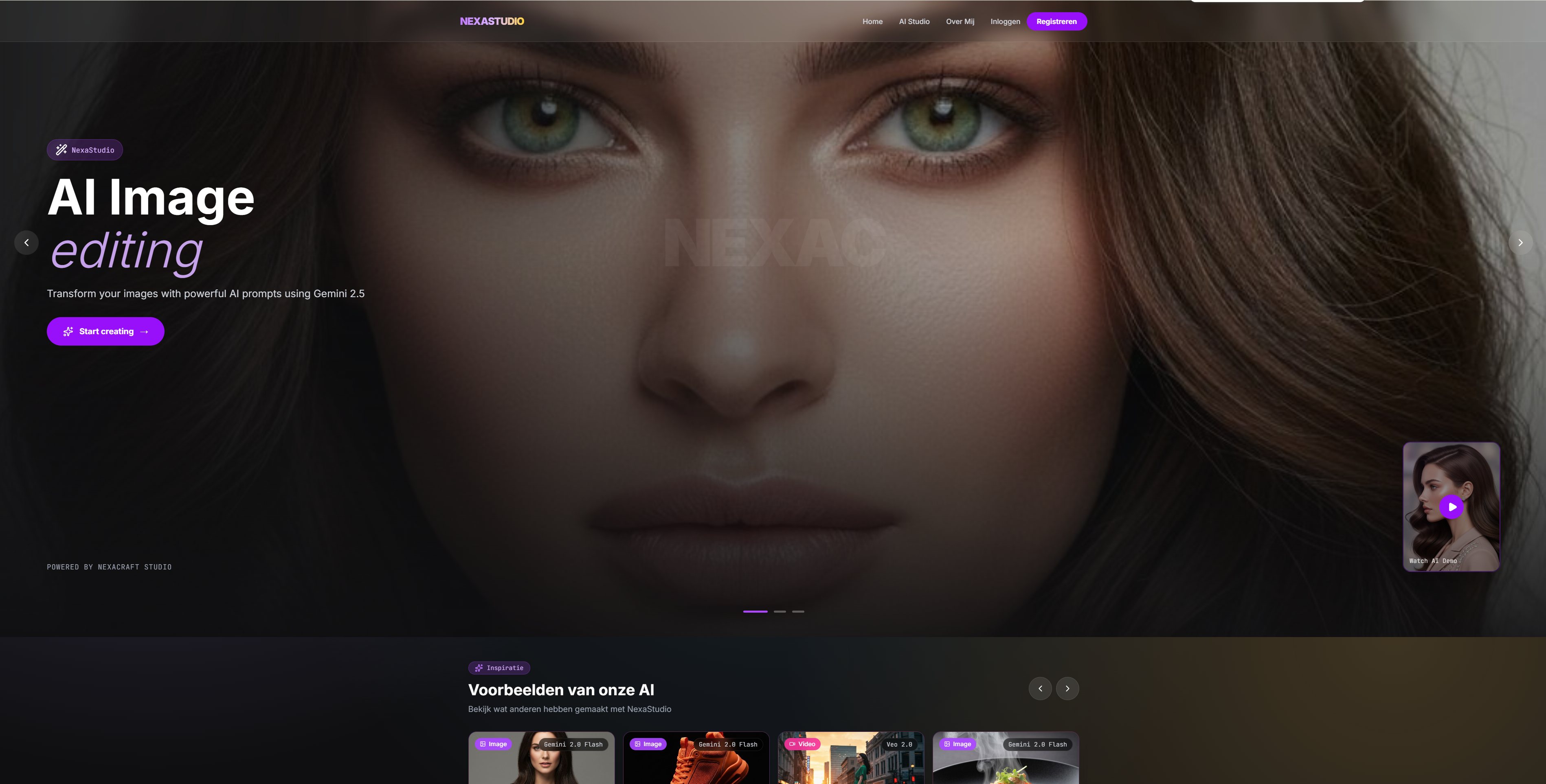Nexocraft Studio website project